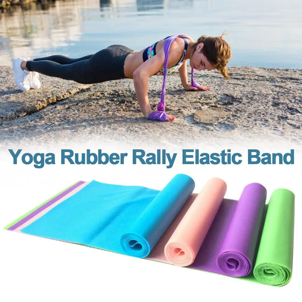 Rubber Muscle Building Dance Resistance Exercise Band Fitness Elastic Yoga Pilates Training Strap for Exercise Stretch Belt
