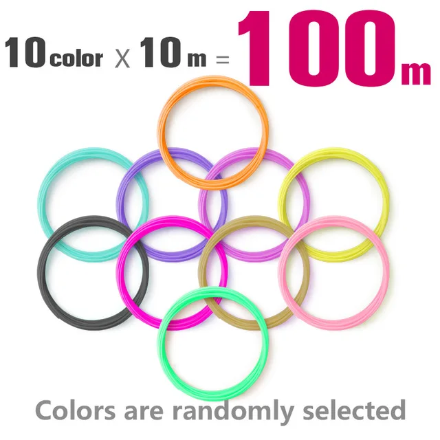 

10 Colors 100m 3D Printing Drawing Pen ABS Filament 1.75mm Supplie,10 Rolls 3D Printing Pen Toy Christmas Gifts for Kids Best