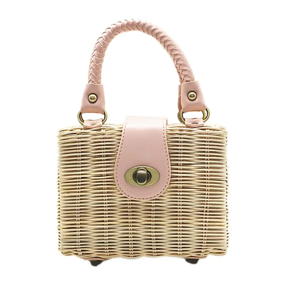 

New Style Rattan Straw Woven Bag Handbag Single Shoulder Bag Simple Adjustable Handbag Beach Bags For Ladies