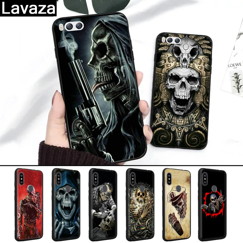 

Lavaza Horror Skull Silicone Case for Xiaomi MI 6 8 9 SE Max 3 Lite F1 A1 A2 5X 6X Mix 2S A3 Pro 9T CC9 CC9E