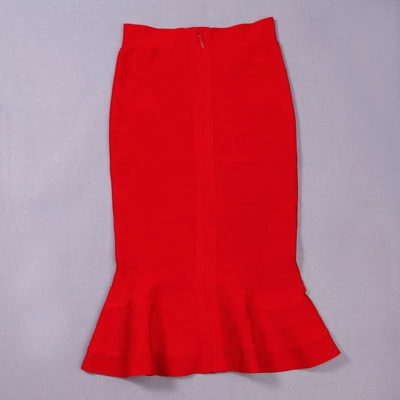 yellow 2020 new fashion sexy women's knee length high waist rayon hl fishtail mermaid bandage skirt skorts for women