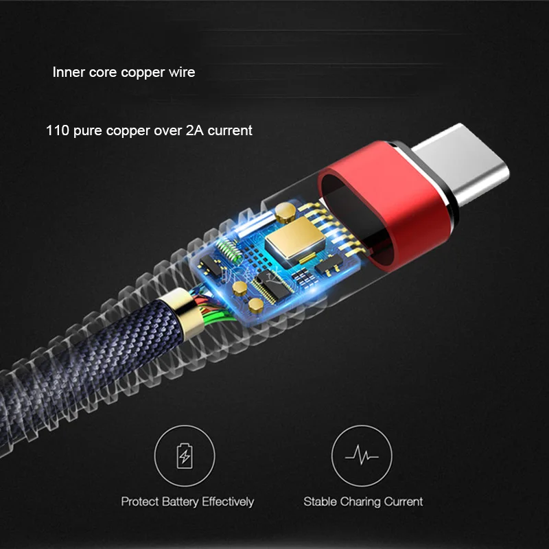 20 см, 1 м, 2 м, 3 м, кабель usb type-C для зарядного устройства samsung S9, S8 Plus, Redmi Note 7, huawei, быстрая зарядка, USB-C, длинный провод