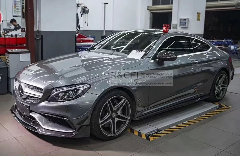 C63 AMG W205 Front Splitter Lip 