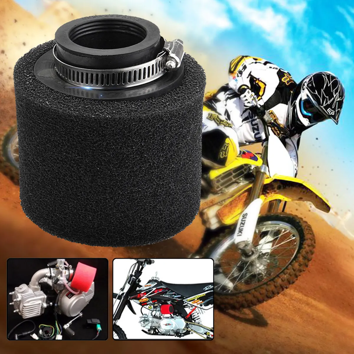 Переоборудование мотоцикл 50cc 110cc 125cc 140cc 150cc 160cc общий воздушный фильтр для мотоцикла 42 мм