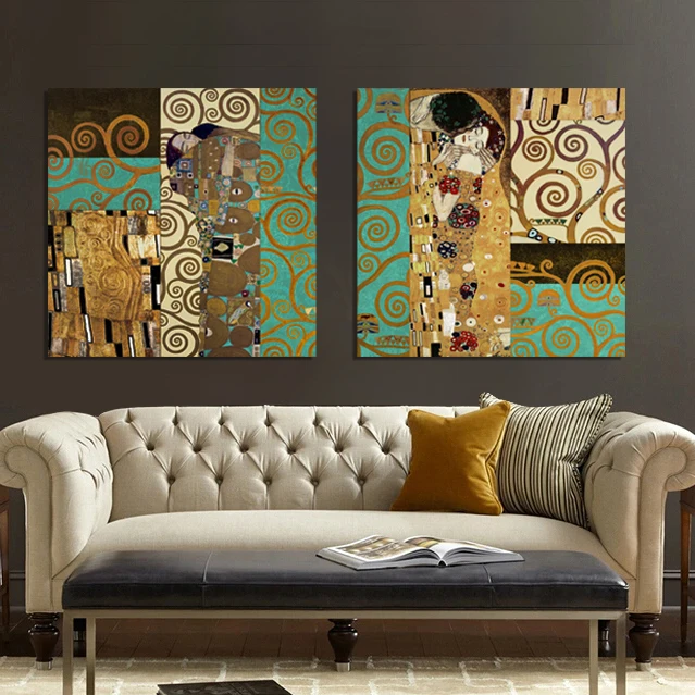 Aliexpress.com : Buy Artists Gustav Klimt The Kiss wall