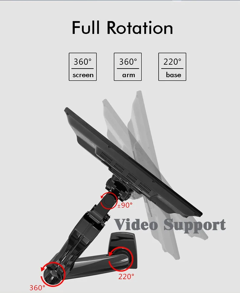 NB F80 Desktop17-2" ЖК-светодиодный держатель для монитора Arm газовая пружина полное движение тв крепление загрузка 2-6.5kgs