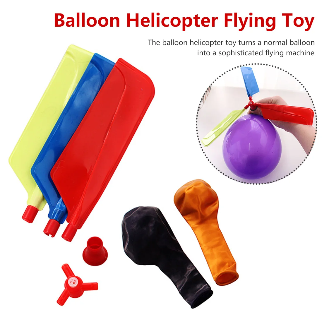 

5pcs Creative Helicopter Balloon Portable Outdoor Playing Flying Toy Birthday Party Decoration Kids Party Supply Children's Gift
