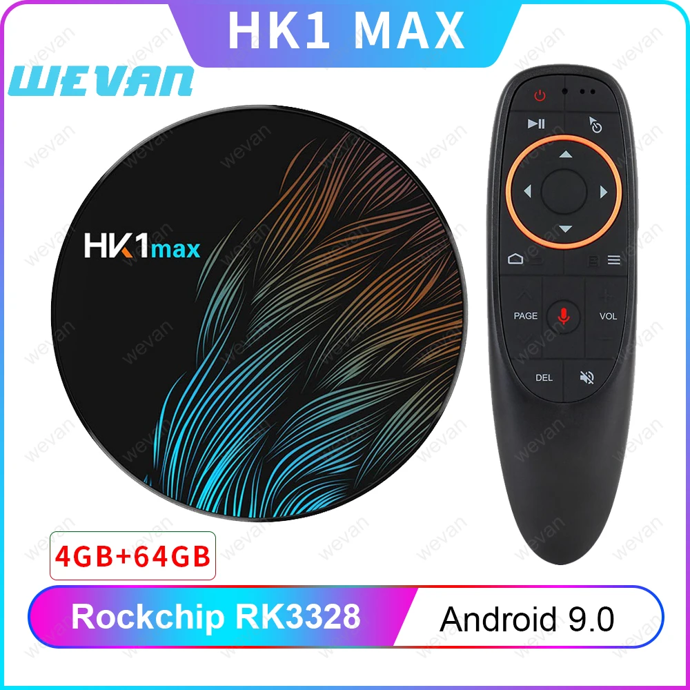 ТВ-бокс HK1 Max Android 9,0 2 ГБ 4 ГБ 64 ГБ 32 ГБ 16 ГБ RK3328 1080 p 4 K WiFi Netflix BT 4,0 телеприставка Смарт медиаплеер