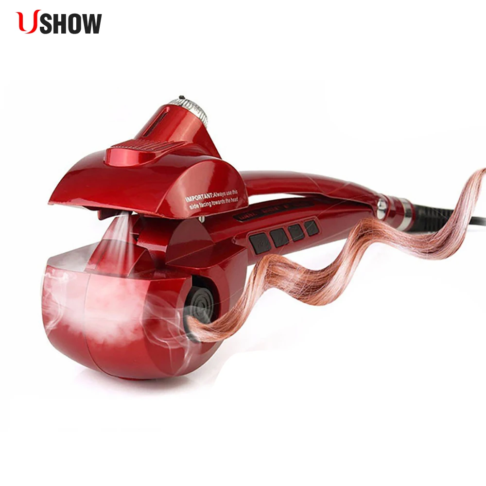 USHOW Pro Hair Curler Automatic Steam Ceramic Hair Curlers Rollers