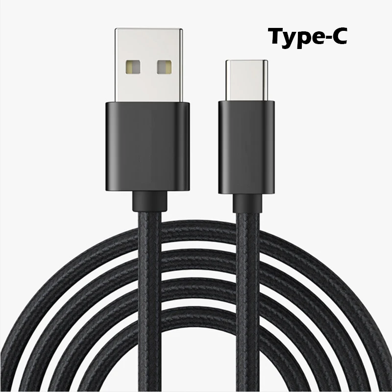 

USB Nylon Type C Cable For Samsung S10 S9 Xiaomi Redmi Note 7 Fast Charging For Huawei P20 Charger Mobile Phone USB Type-C Cable