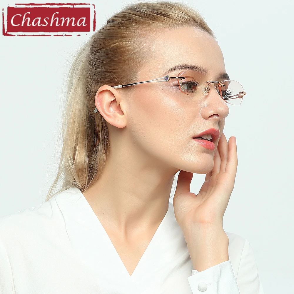 Женская оправа для очков Chashma с цветными камнями украшенная стразами|brand