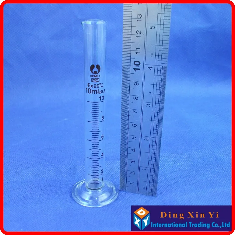 (8 pieces/lot) 10ml measuring graduates graduated cylinder,glass graduate glass measuring cylinder