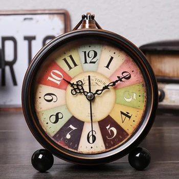 

Creative Alarm Clock Silent Home Decor Europe Electronic Desk Clocks Mechanical Alarm Clock Saat Erkekler Table Clock 50A0073