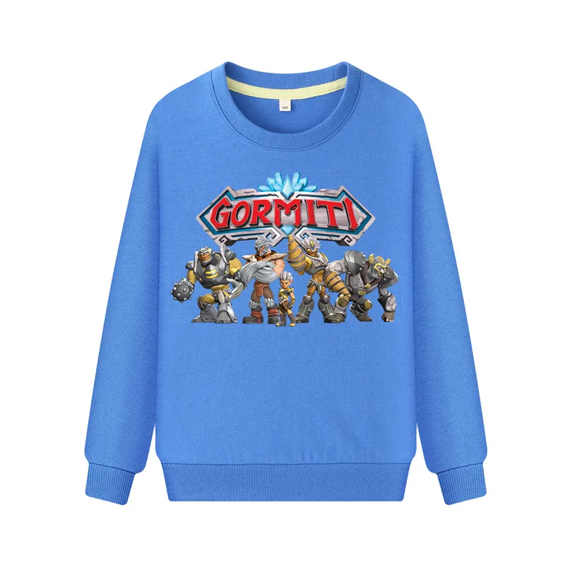 

Boy Long Sleeve Hoodies Girls Pink Casual Pullover Coats Kids Gormiti Game Print Sports Sweatshirts Children Autumn Hoodie DZ119