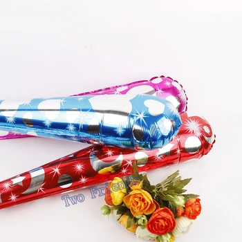 

Party Cheering stick foil balloons fighting games hand ballon Baseball 100pcs noise maker long bell balloon event party supplies