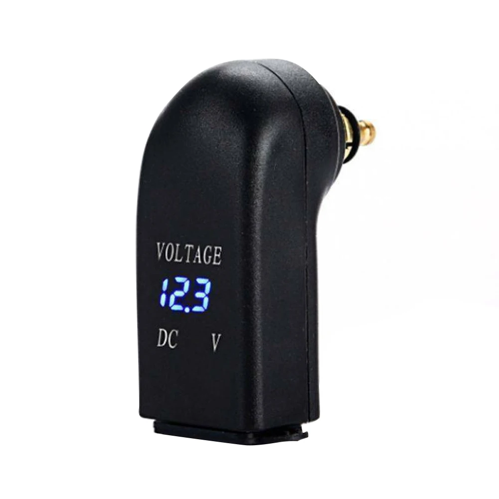 

Socket Power Motorcycle Plug Dual USB Portable 12-24V Waterproof DIN Adapter Charger Multifunction With LED Voltmeter Blue Light