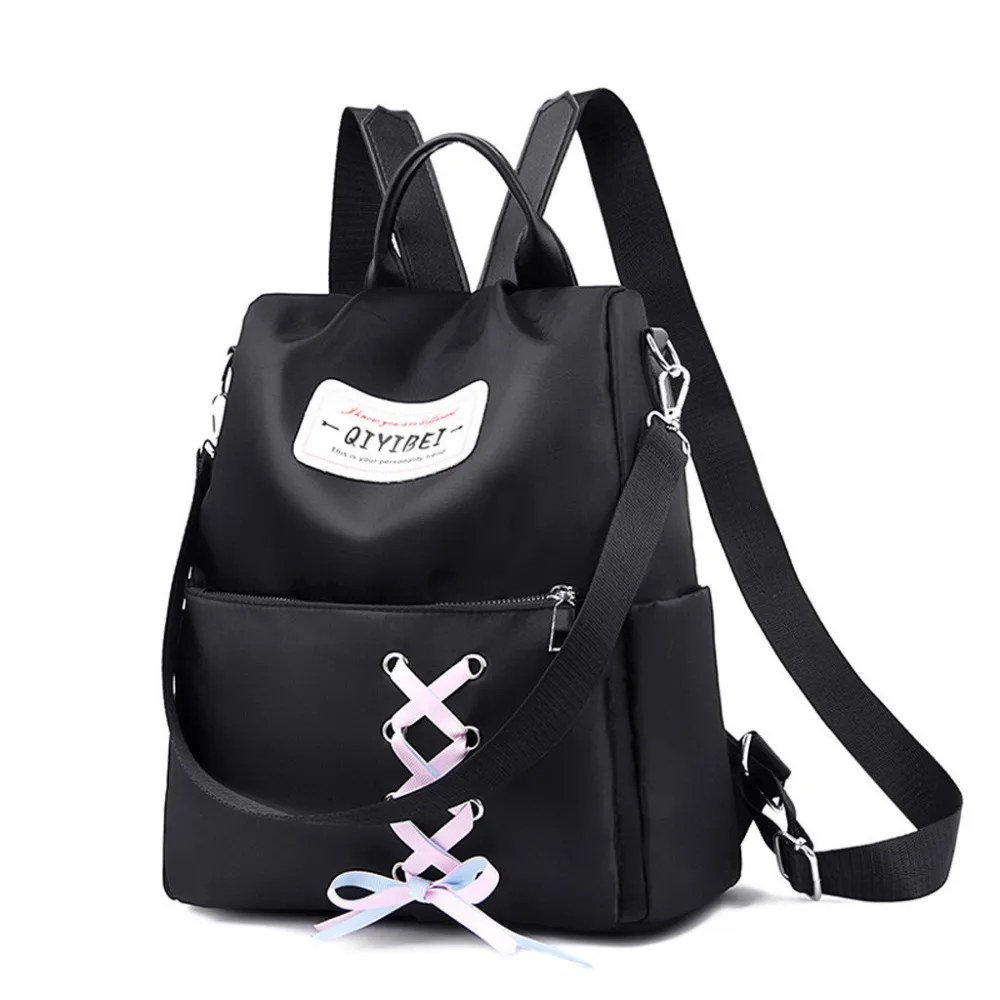 

Aelicy Backpack Bag Fashion Girl Nylon Solid Color Anti-Theft Travel College Backpack Straps Handba school bags for women