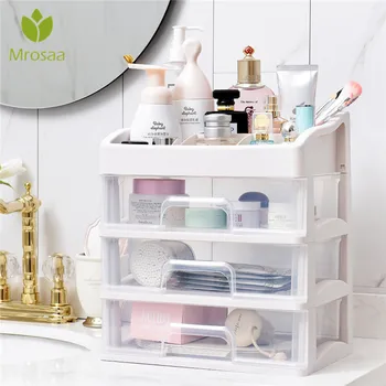 

Plastic Cosmetic Drawer Makeup Organizer Makeup Storage Box Container Nail Casket Holder Desktop Sundry Storage Case Bead Tools