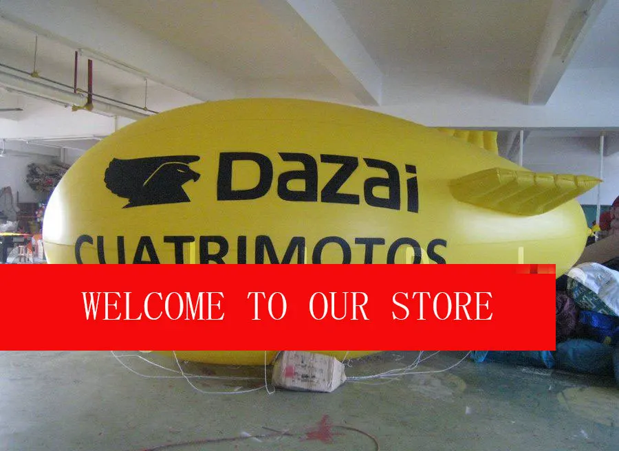 13ft Yellow Inflatable Advertising Airship/Inflatable Blimp/Solid color with Big letters LOGO for Events | Освещение