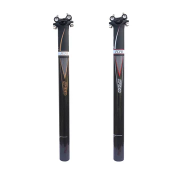 

2017 new arrive FCFB 3k seatpost black Double nail Bicycle seatpost carbon fibre bike seatpost bike parts 350/400/450mm
