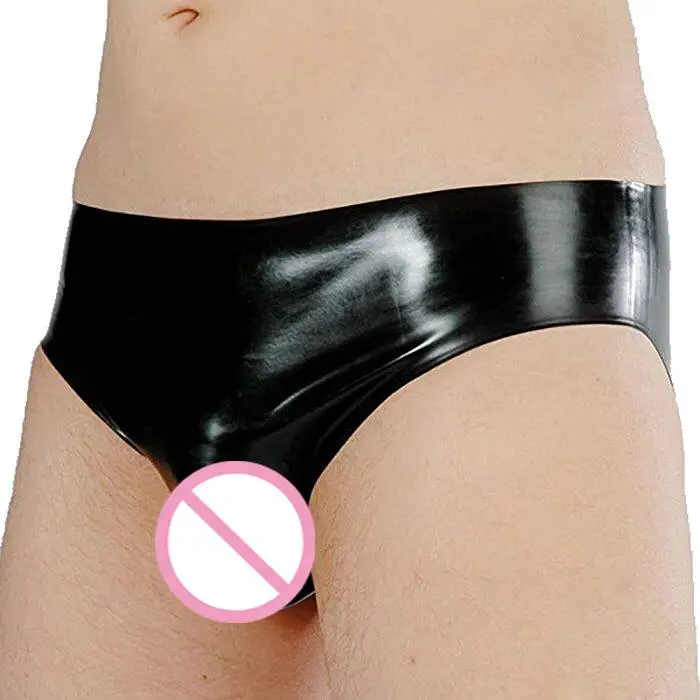 Top Quality Sexy Men's Mould Black / Red Latex Fetish Briefs Underpants Unique