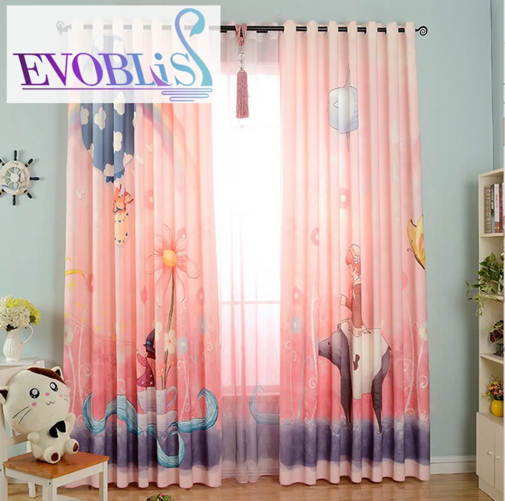 3d шторы розовый детей гостиной-шторы для cortinas infantiles vorhang детская комната гардины