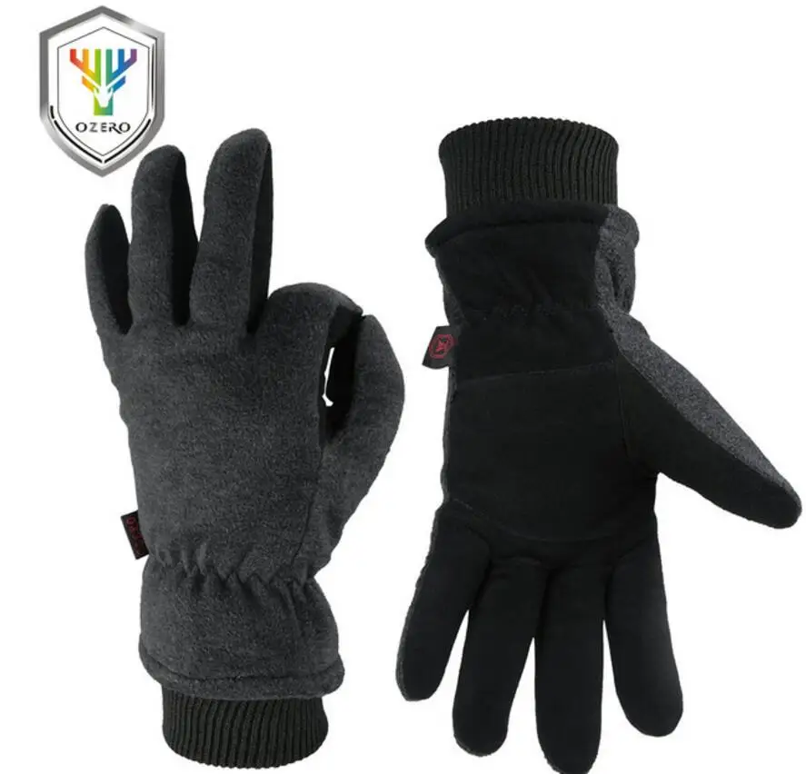 

Winter Warm Men's Gloves Deerskin Work Driver Windproof TPU Security Protection Wear Safety Working For Men's Woman