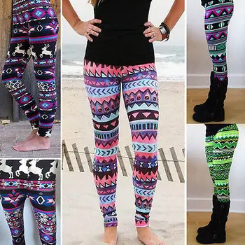 

Warm Womens Winter Christmas Snowflake Knitted Leggings Cotton Stockings Pants