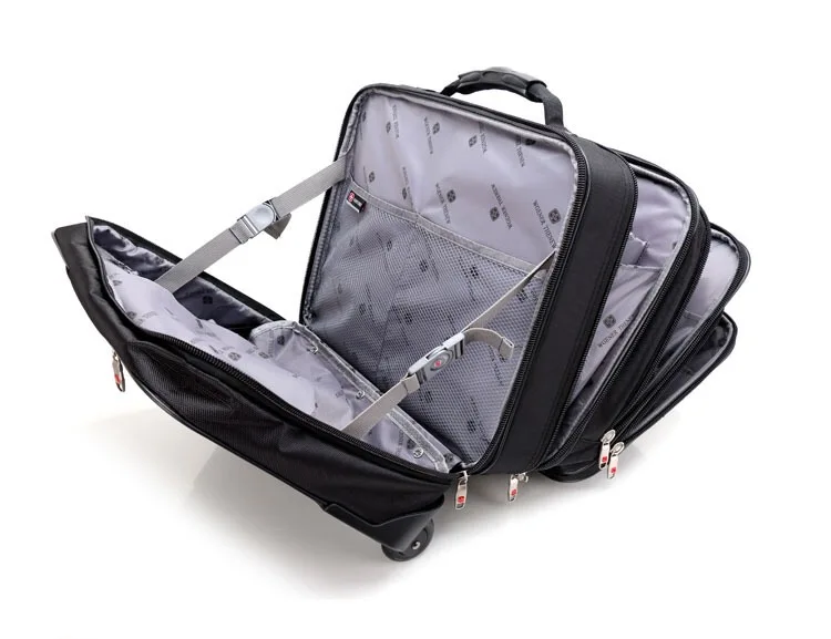 FirstMeet модная многофункциональная мужская деловая сумка на колёсиках 18 дюймов чемодан компьютерная дорожная сумка с колесиками женский чемодан сундук