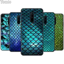 Black Case for Oneplus 7 7 Pro 6 6T 5T Silicone Cover for Oneplus 7 7Pro Soft Phone Case Shell Mermaid fish Cover