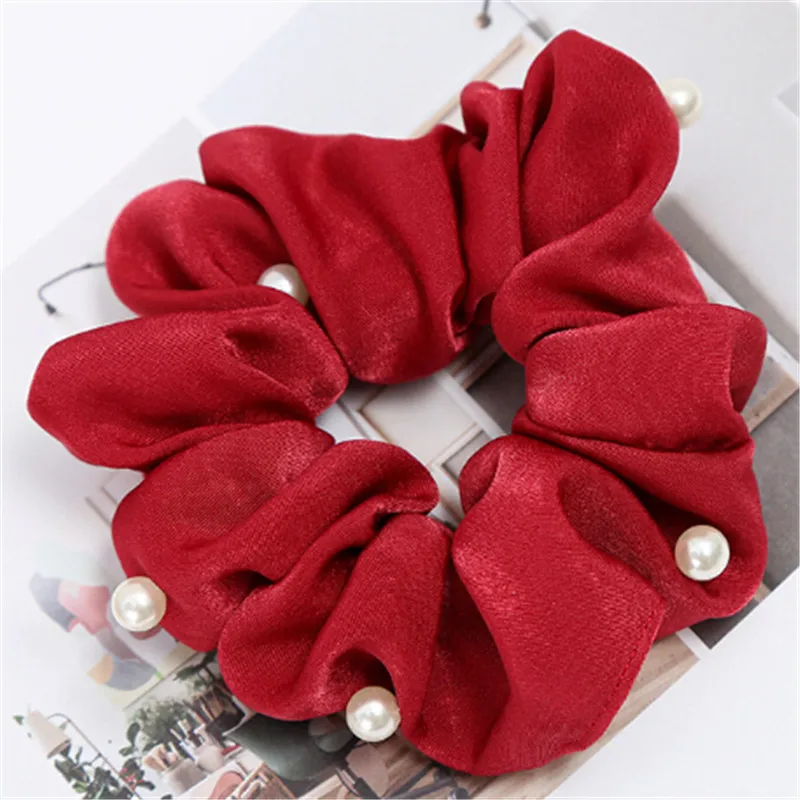 Модные женские туфли Scrunchies кольцо Упругие Hairbands обруч жемчужный приспособление для укладки волос в узлы волос аксессуары, очаровательный Инструменты для укладки - Цвет: 6