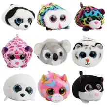 Mini 10cm Big Eyes Unicorn Soft Plush Doll Kids Toys owl leopard Koala Tiger Elephant Children