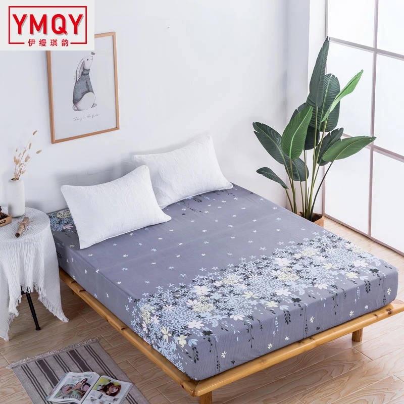 

New Flowers Printing Bed Mattress Cover Protector Sheet Air-Permeable smooth Home Textile Grippers Bed Line H