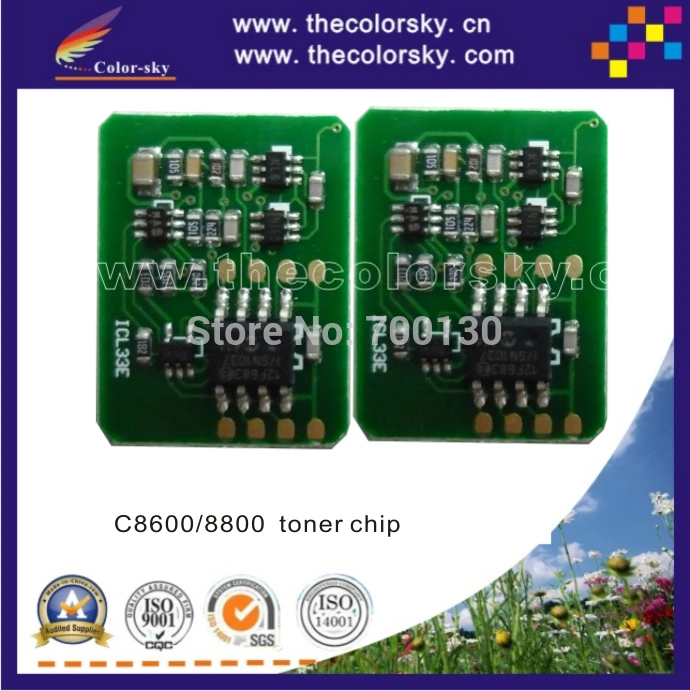 Сброс лазерного принтера тонер-чип для OKI C8600 C8800 C 8600 8800 43487709 43487710 43487711 BKCMY 6k