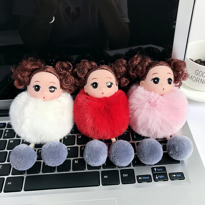 

High Quality 2019 New Plush Animals Key Chain Cute Fashion Kids Plush Dolls Keychain Soft Stuffed Toys Keyring Baby For Girls