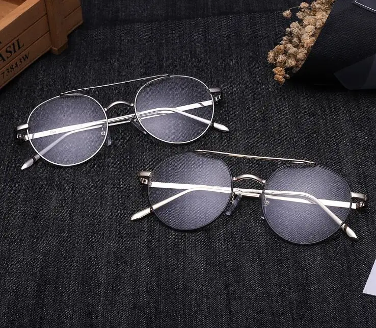 round Fashion Women Eyeglass Frame Eyewear Brand Designer Plain Optical ...