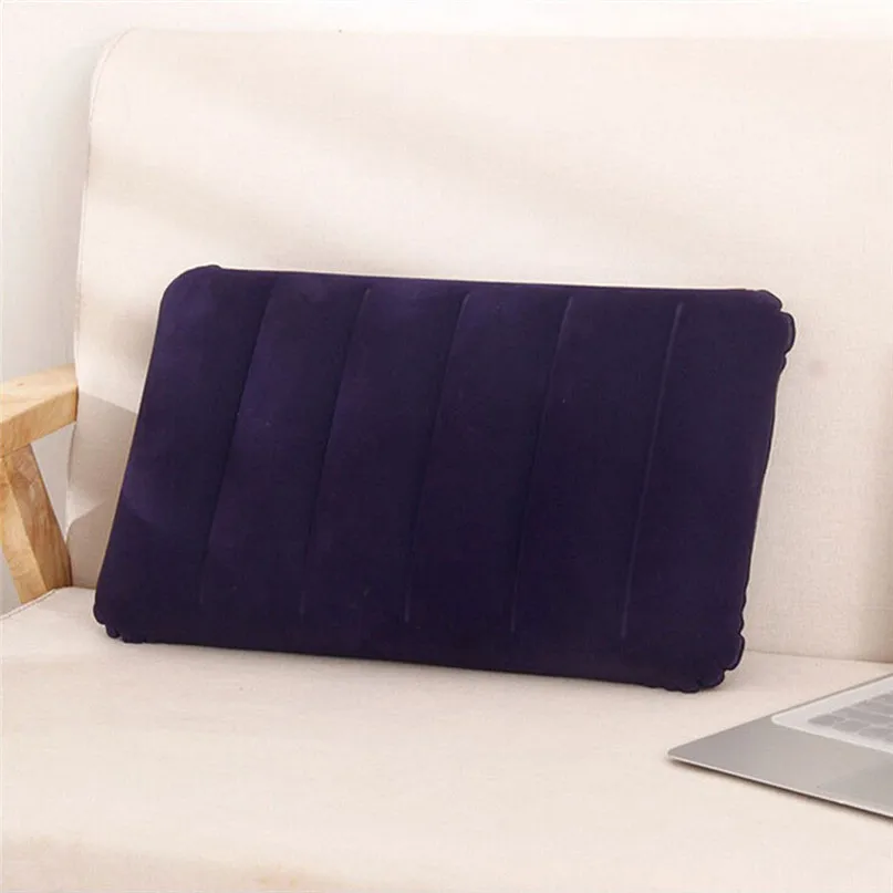 Travel Lunch Break On the Lumbar Pad Inflatable Pillow Travel Air Cushion Camping Beach Car Head Rest Support #2O08 (6)
