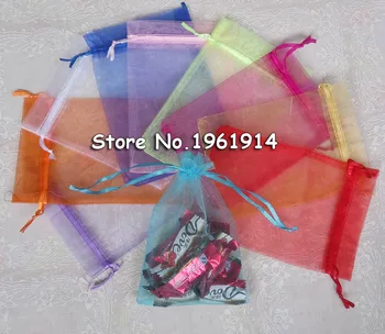 

Wholesale Free Shipping Organza Bags 17x23cm Drawable Wedding Gift Bags & Pouches 200pcs/lot Random Mixed Color