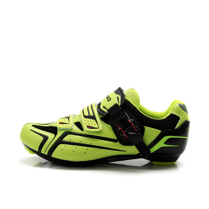 green cycling shoes