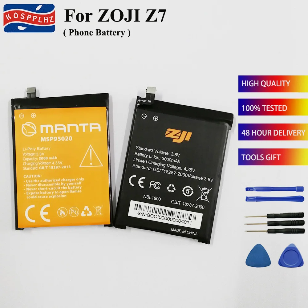 

Mobile phone battery HOMTOM ZOJI Z6 Z7 battery 3400mAh Long standby time High capacit HOMTOM Batteries Bateria Phone Accessories