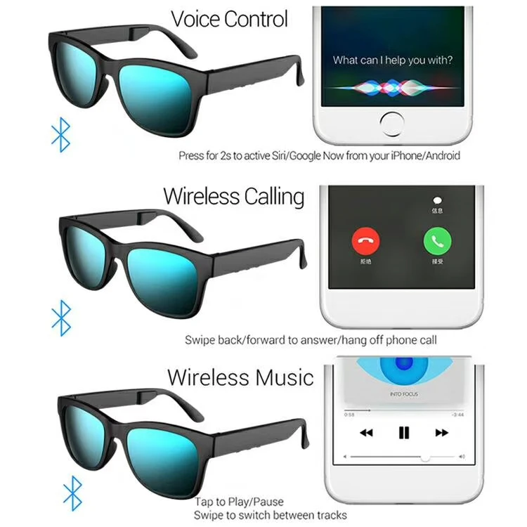 GL01 Bone conduction Bluetooth glasses IP67