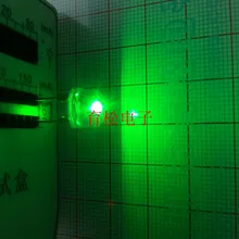 1000 шт 8 мм зеленая соломенная шляпа светоизлучающий диод 8 мм Белая светодиодная лампа зеленая Световая трубка свинцовая