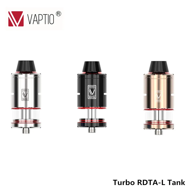 

Original Vaptio Turbo RDTA-L Tank RDTA Vaporizer E Cigarette 25mm Diameter Rebuildable Tank RDTA Atomizer for 510 Box Mod