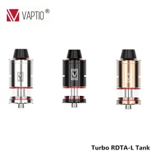 Original Vaptio Turbo RDTA-L Tank RDTA Vaporizer E Cigarette 25mm Diameter Rebuildable Tank RDTA Atomizer for 510 Box Mod Original Vaptio Turbo RDTA-L Tank RDTA Vaporizer E Cigarette 25mm Diameter Rebuildable Tank RDTA Atomizer for 510 Box Mod
