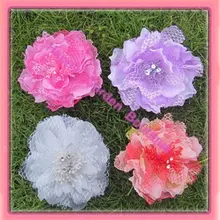 12 шт/партия 41/" Пион цветок брошь, заколка для волос держатель 4 цвета для вашего выбора