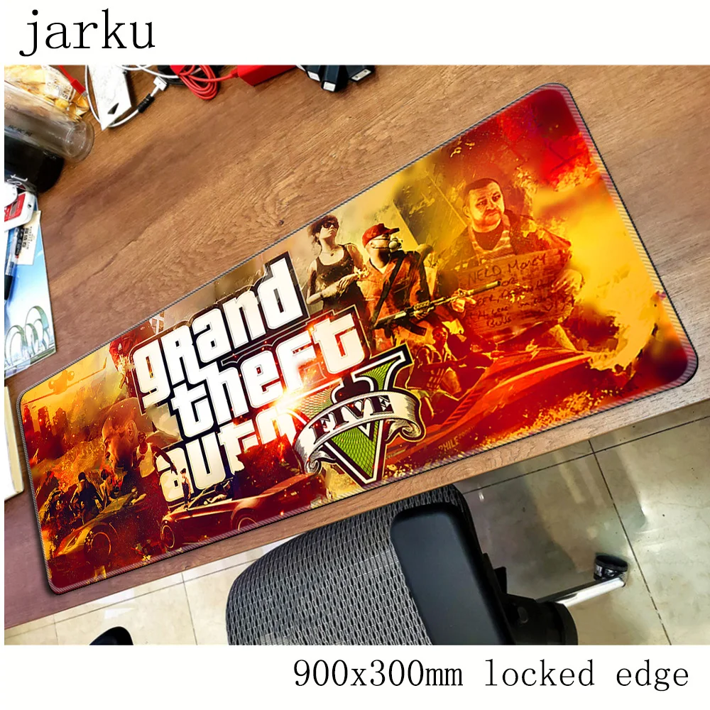 Gta v коврик для мыши геймер 900x300 мм notbook большой игровой подарок мальчика ПК стол