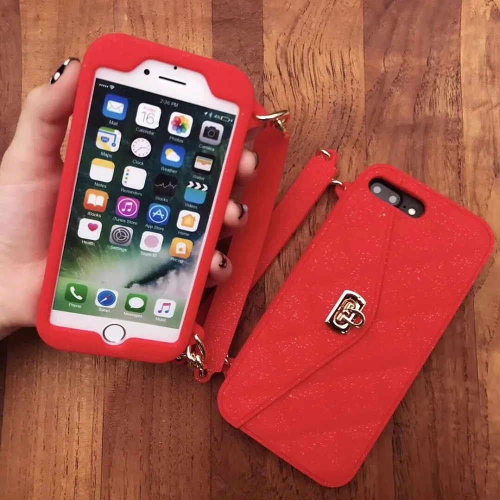 Силиконовый чехол Aoweziic для iPhone 11 pro max диагональный телефона с цепочкой и