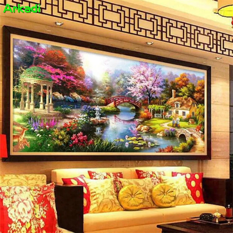 Custom murals Simple European-style Pure Hand-painted landscape Thomas Pastoral scenery Oil painting Bedroom Dining Room | Строительство