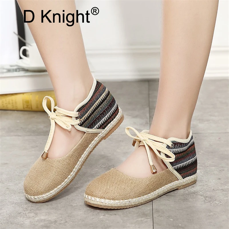 cotton flat shoes