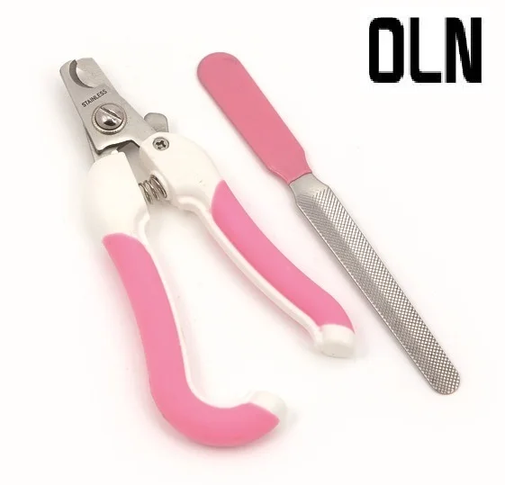 

OLN Dog and Cat nail scissors large and small with file stainless steel nail clippers kitten and dog pet nail beauty scissors